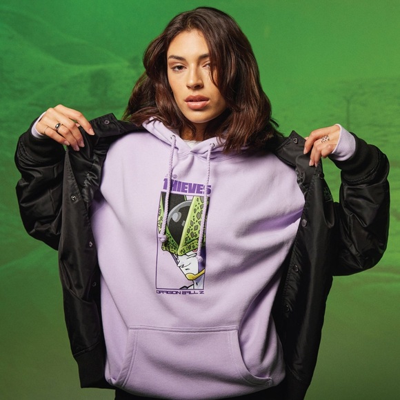 100 Thieves x Dragon Ball Z - Cell Hoodie (Lavender) - Large (NWT) Unisex - Picture 2 of 5